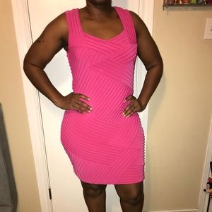 Calvin Klein hot pink bodycon dress